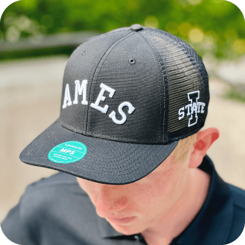 L2 Ames I-State Black Structured Cap